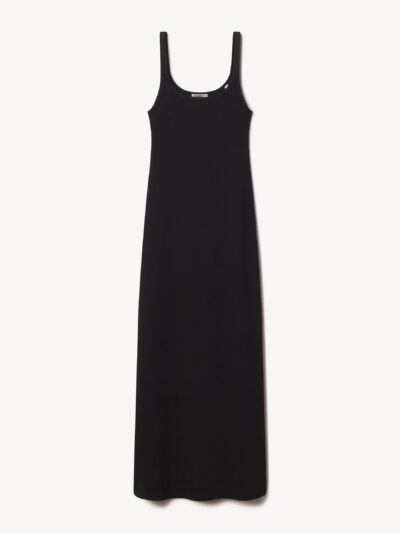 Black Surplus Rib Scoop Tank Dress