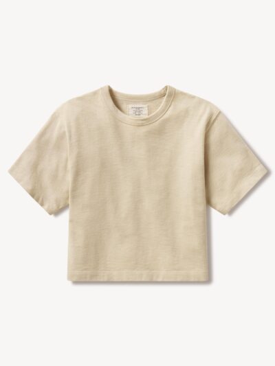 Taupe Field-Spec Boyfriend Crop Tee