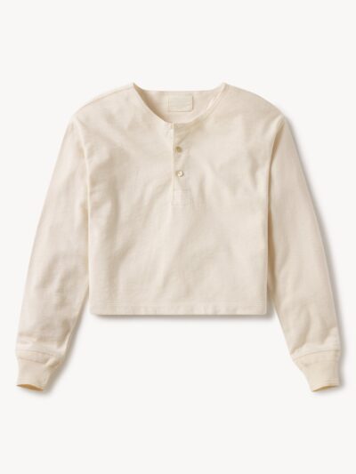 Natural Field-Spec Boyfriend Crop Henley