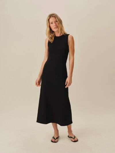 Black Field-Spec Flare Dress