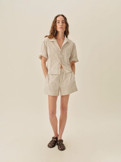 Natural / Brown Reef Stripe Mainstay Cotton Boxer Short
