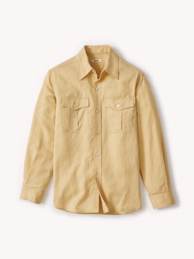 Dusty Maize Draped Twill Cpo Shirt