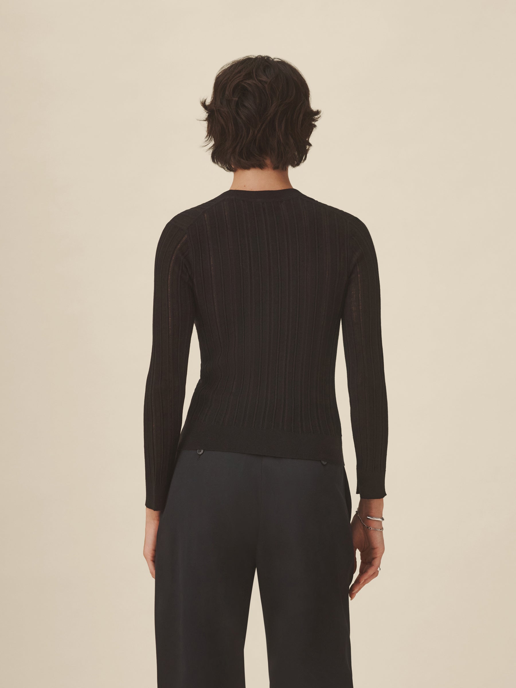 Black Keepsake Pointelle Henley - Image 4