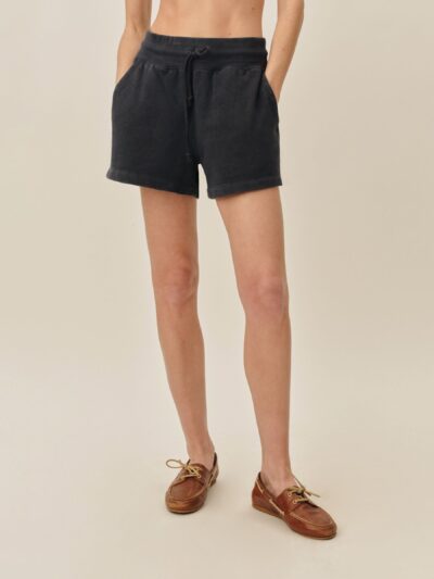 Dark Navy Venice Wash Vintage Interloop Pull On Sweatshort