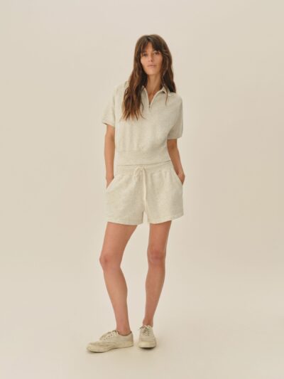 Heather Oat Vintage Interloop Pull On Sweatshort