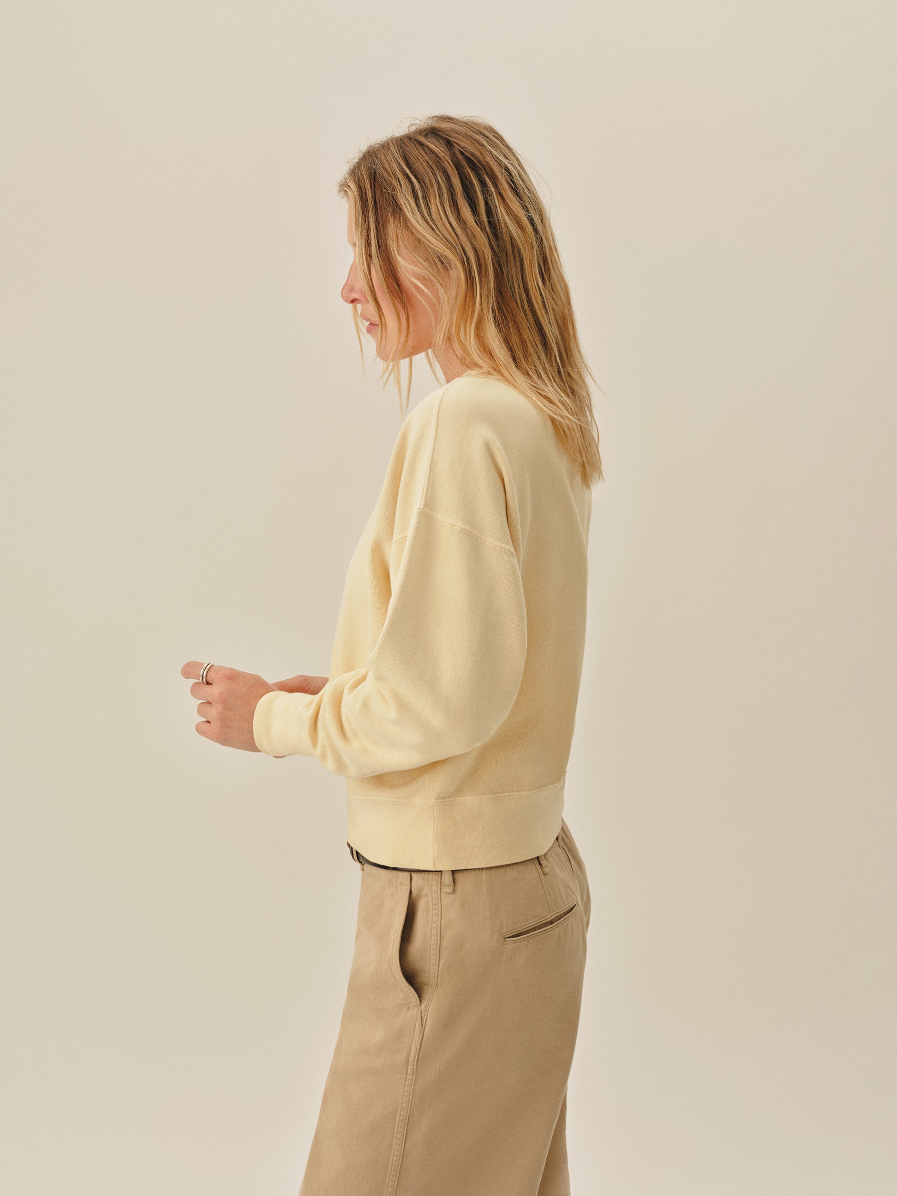 Butter Yellow Vintage Interloop Oversized Crew - Image 2