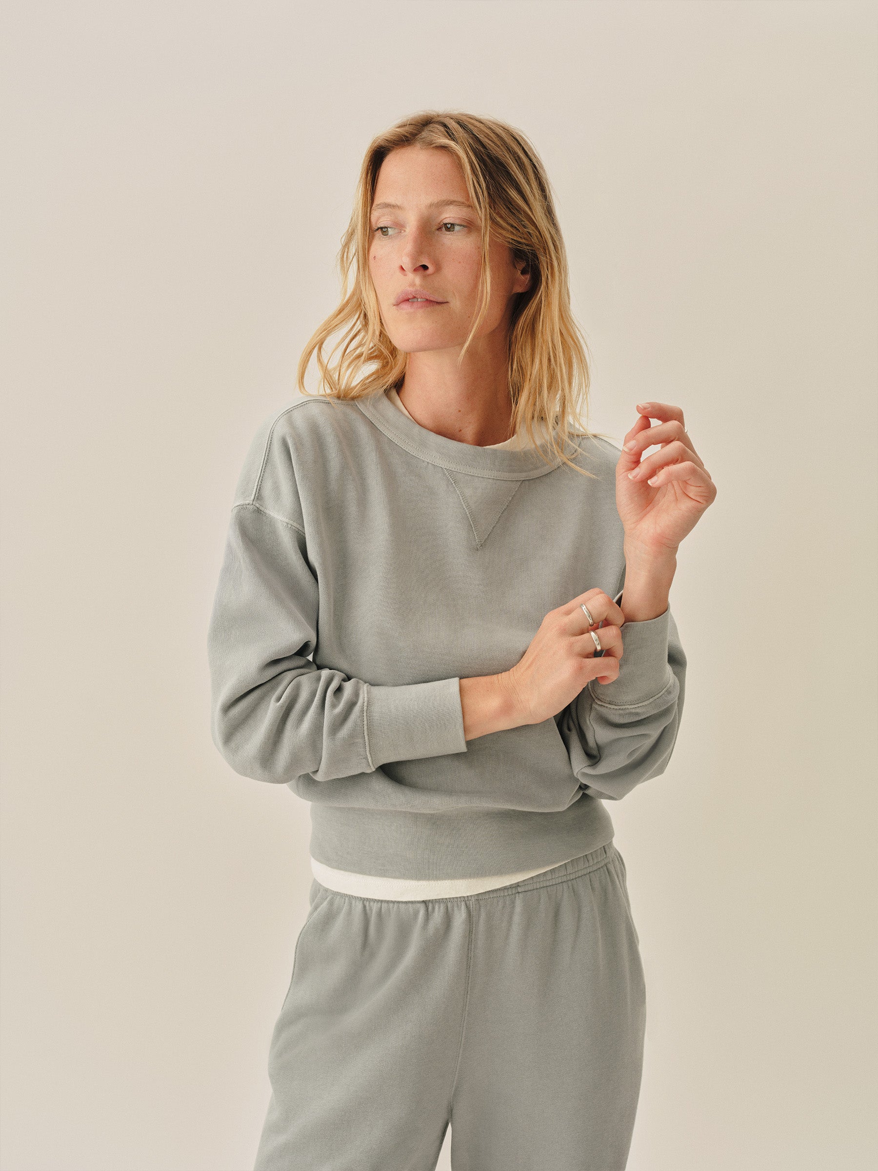 Faded Sky Venice Wash Vintage Interloop Oversized Crew - Image 2