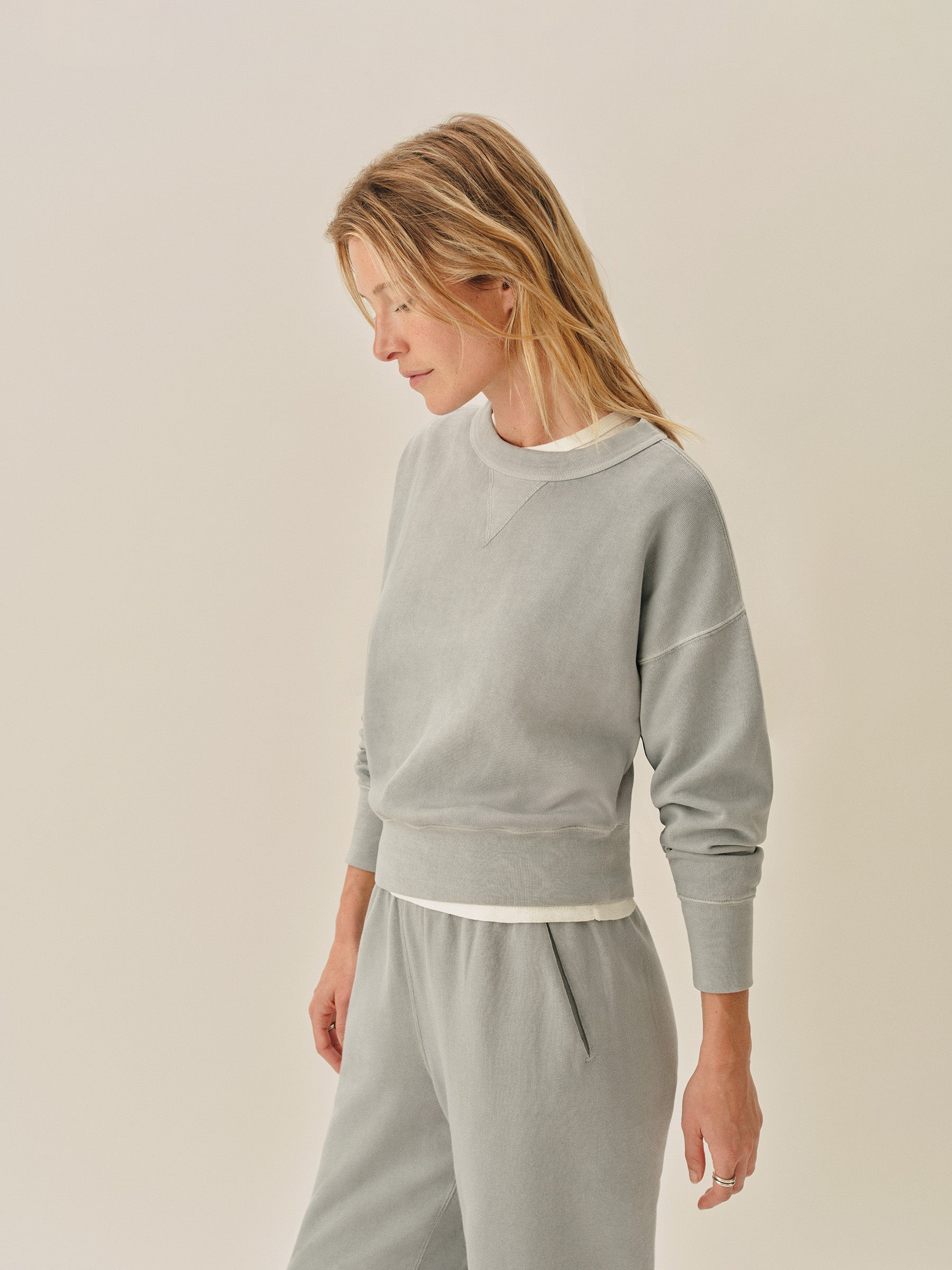 Faded Sky Venice Wash Vintage Interloop Oversized Crew - Image 3