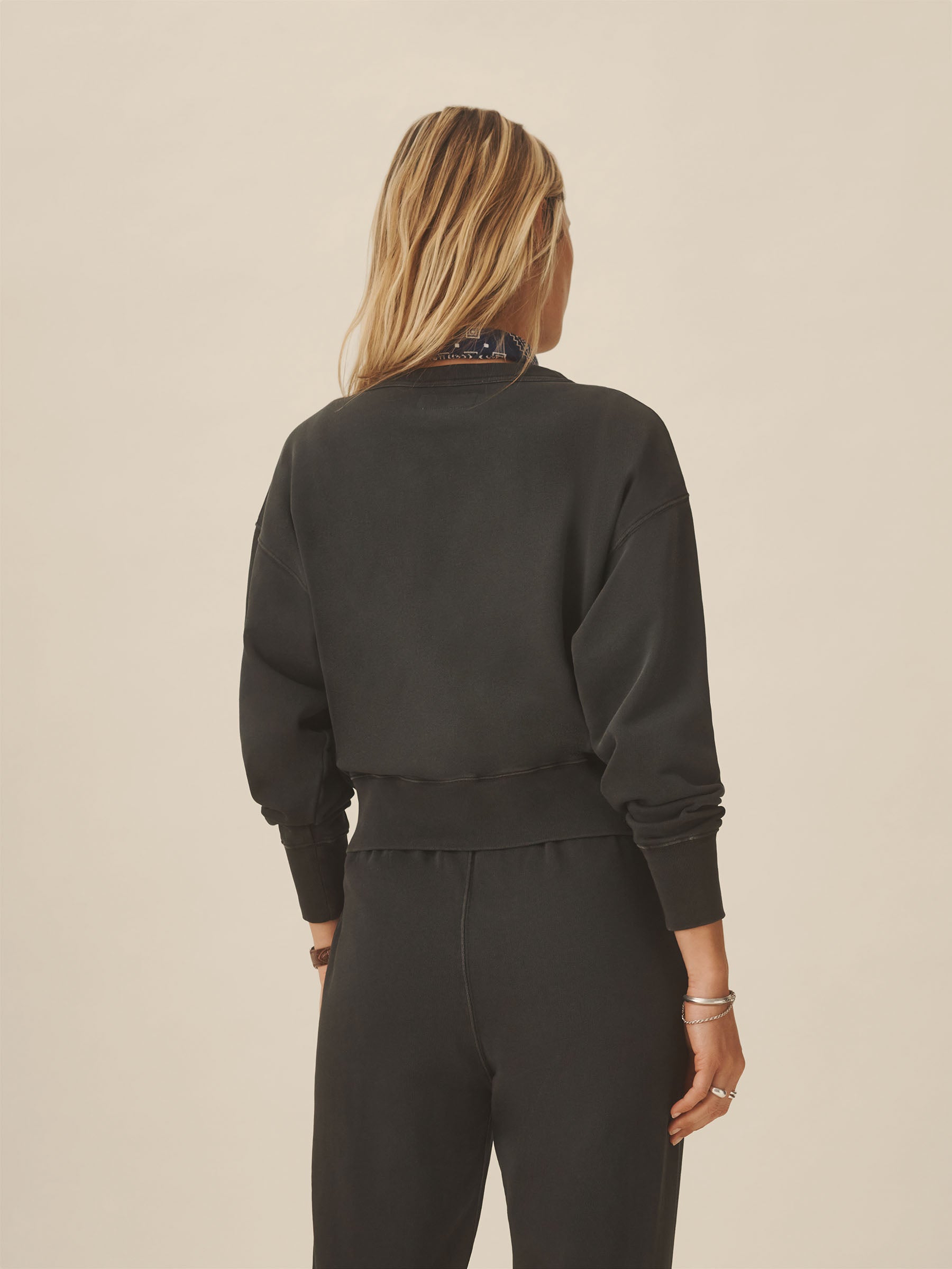 Soft Black Venice Wash Vintage Interloop Oversized Crew - Image 5