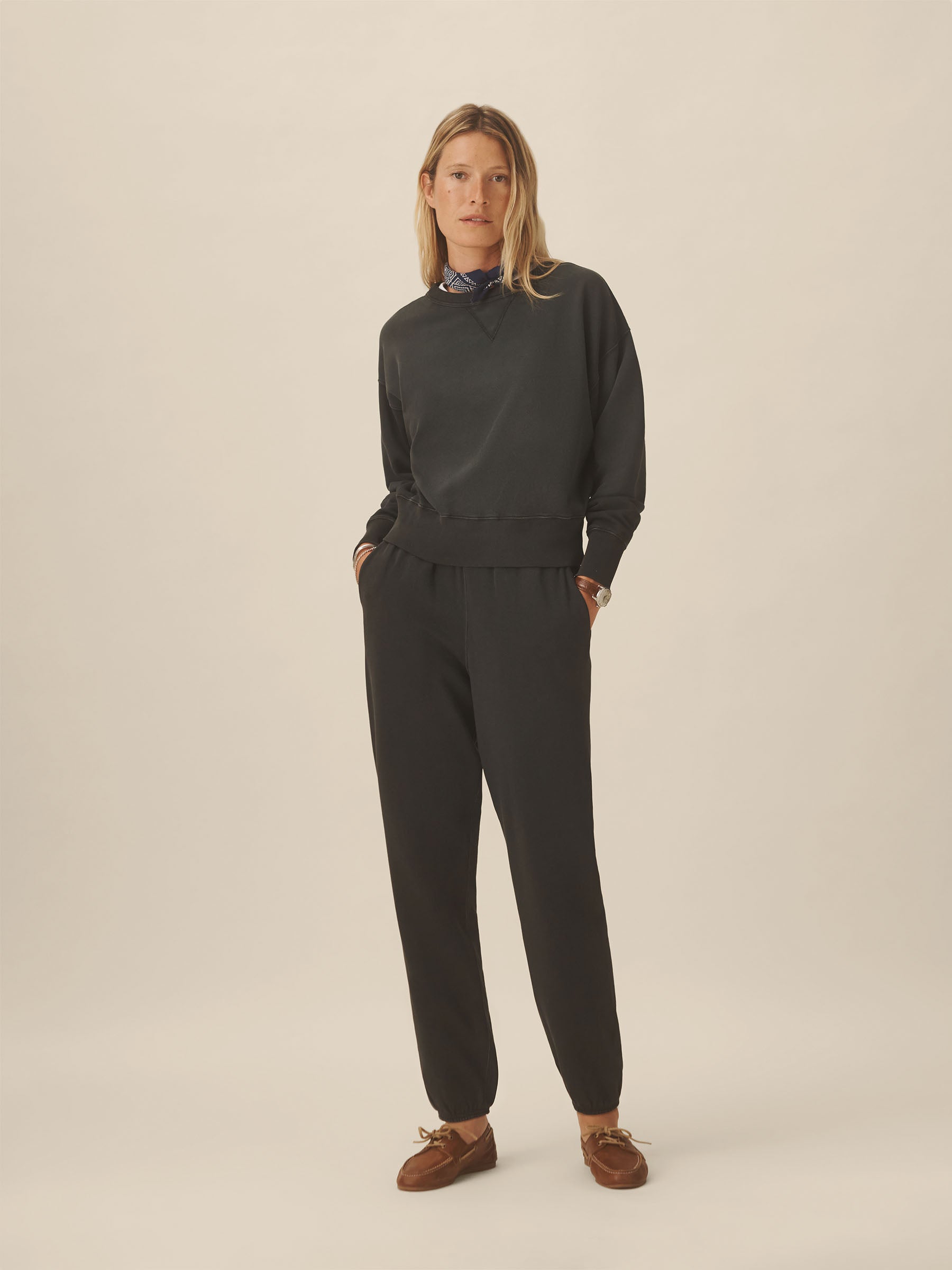 Soft Black Venice Wash Vintage Interloop Oversized Crew - Image 3