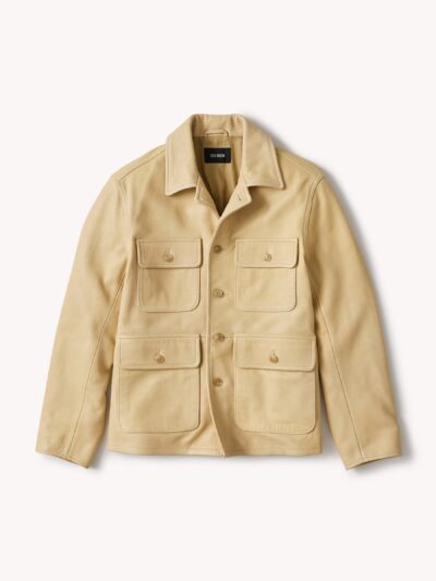 Ivory Pebbled Deerskin All Day Field Jacket