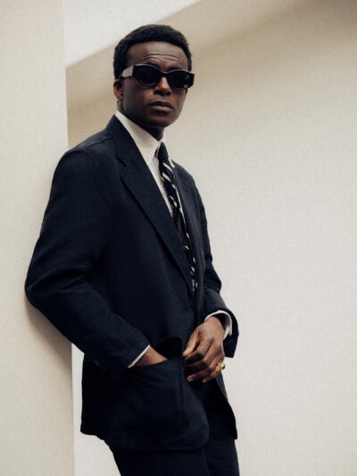 Black Capitola Linen Carry-On Jacket