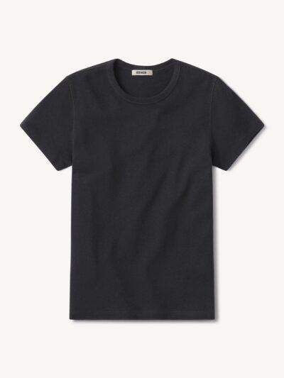 Soft Black Heirloom Rib S/S Tee