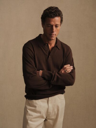 Umber Como Cashmere L/S Polo