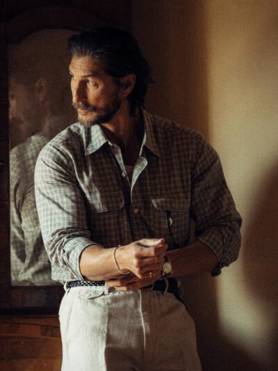 Mendocino Plaid Breeze Cotton Linen Ls Shirt