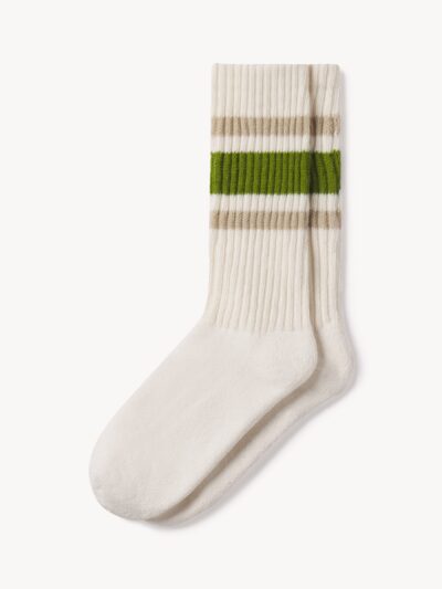 Stone / Chive Sport Stripe Sock