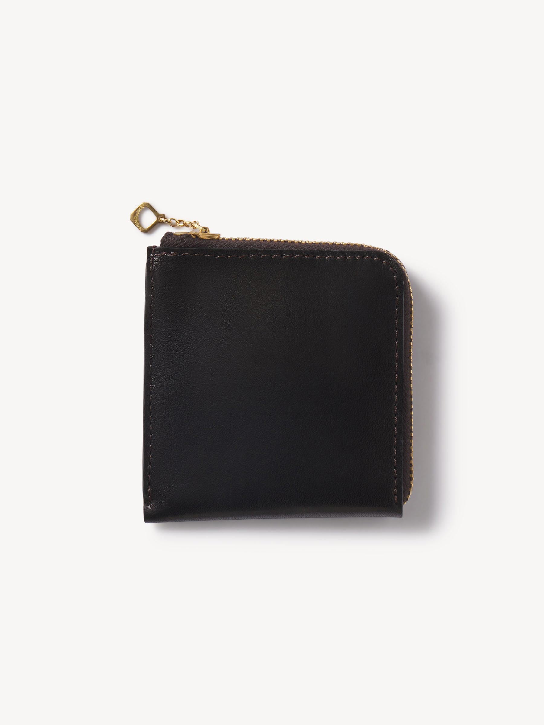Black Y'2 Leather X Buck Mason Leather Zip Wallet